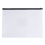 Pack of 12 A3 Clear Zippy Bags with Black Zip