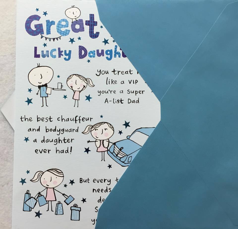 A Poem For Great Dad Lucky Daughter Humour Fathers Day Card 