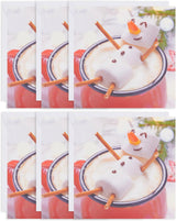 Pack of 6 Marshmallow Snowman Charity Christmas Cards