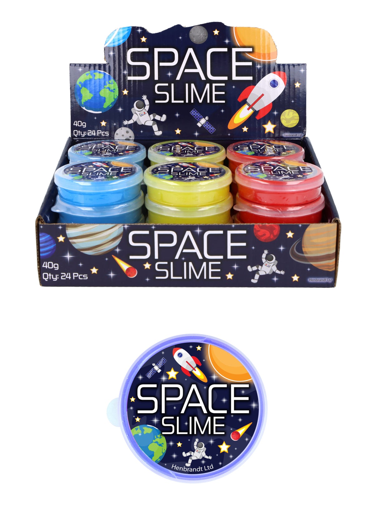 Single Space Slime Tub - Pocket Money Toys Party Bag Filler