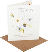 White Flowers Loss Of Loved One Sympathy Card