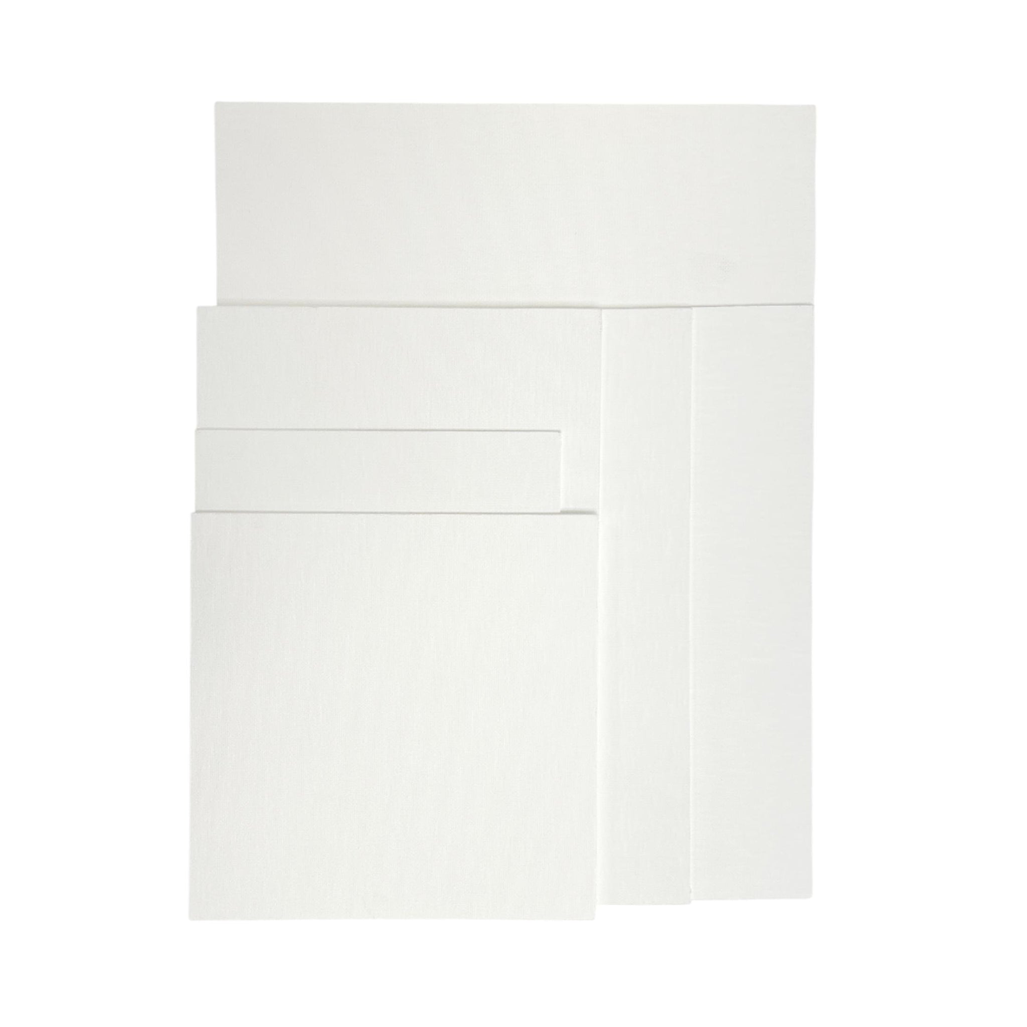 Set of 10 Assorted Sizes Blank White Flat Stretched Board Art Canvas By Janrax