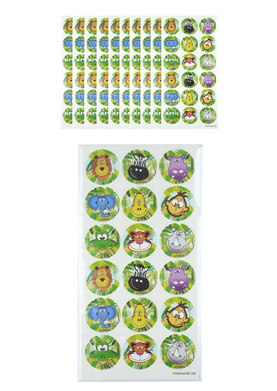 Pack of 10 Jungle Sticker Sheets (180 Stickers) {DC}