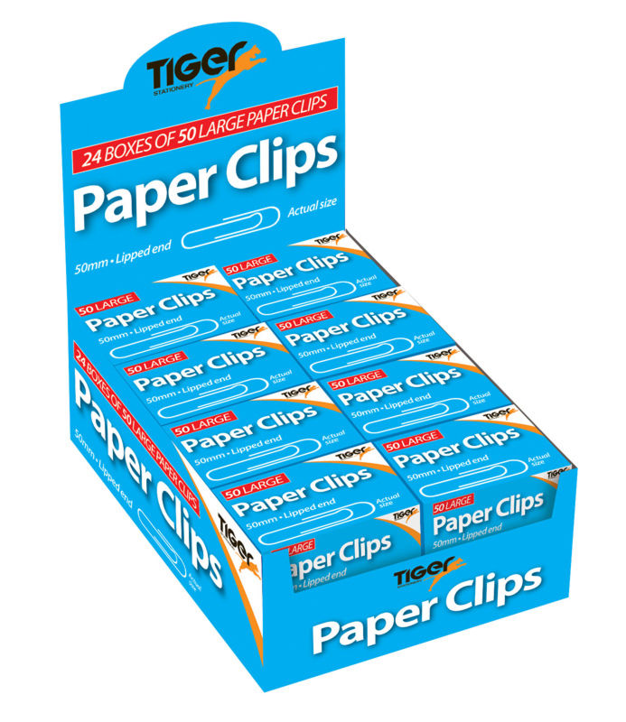 Box of 50 Paper Clips 50mm