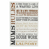 MDF Mum's Life Rules Wall Plaque , Christmas, Birthday, Anytime Gift