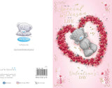 Bear Lying In Heart Shape Of Flower Special Person In My Life Valentine's Day Card {DC}