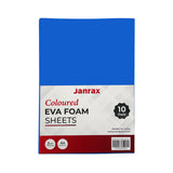 Pack of 10 A4 Dark Blue Coloured EVA Foam Sheets