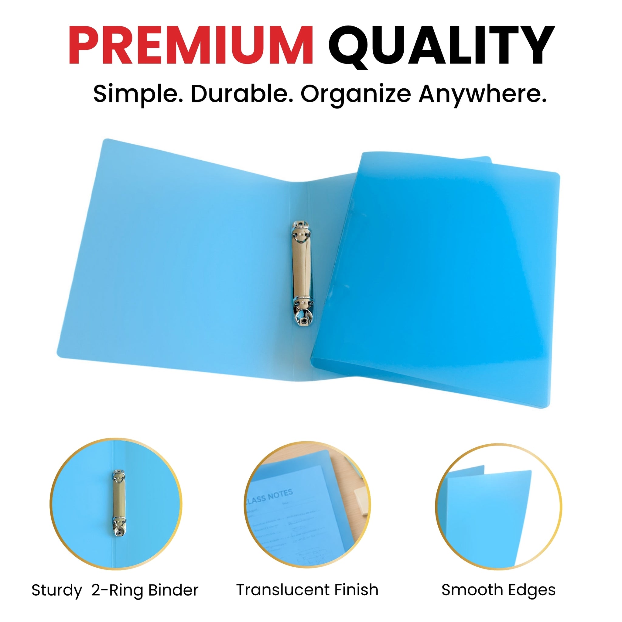 A5 Slim Clear Translucent Ringbinder