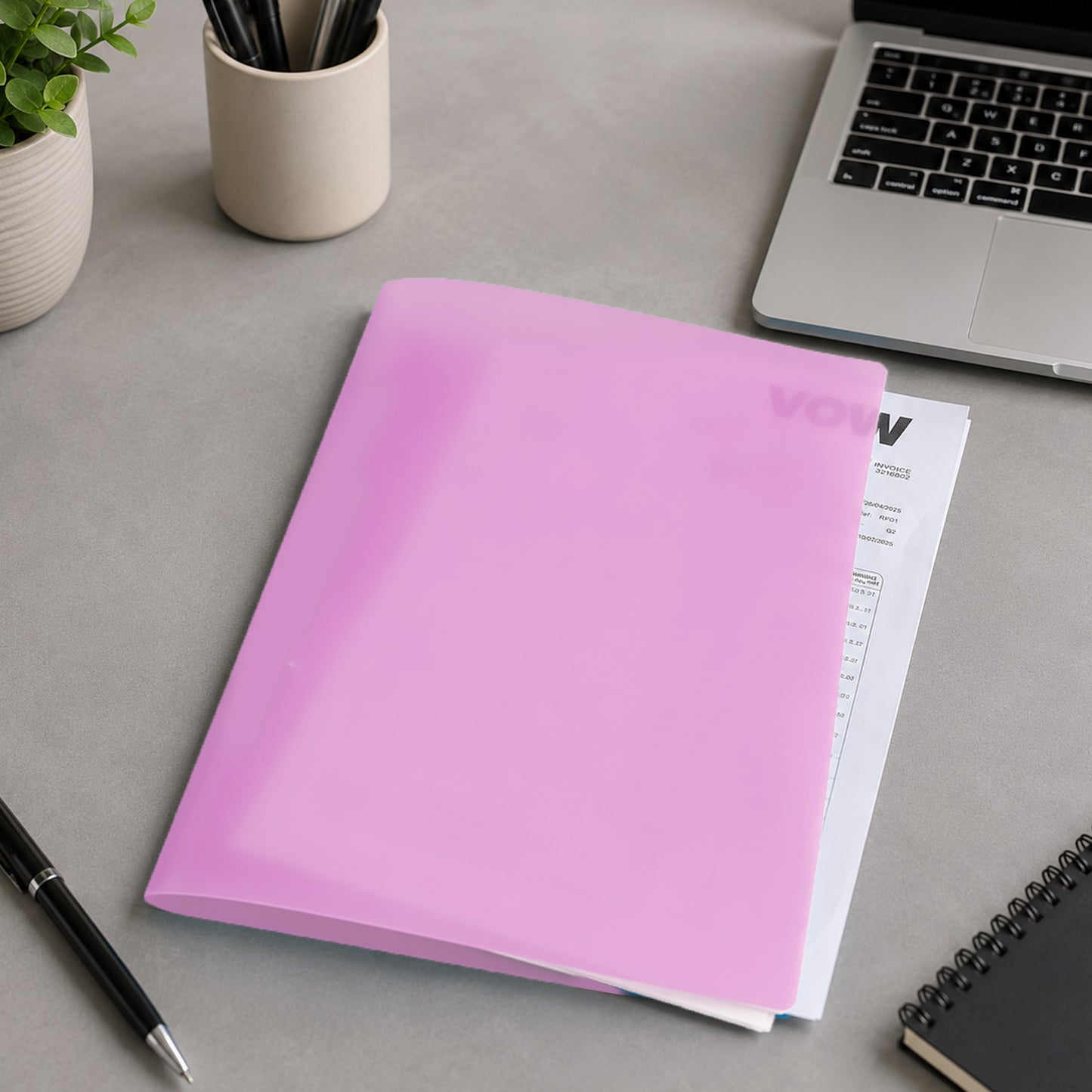 A5 Slim Blue Translucent Ringbinder