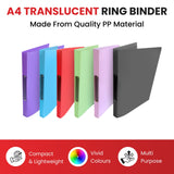 A4 Slim Blue Translucent Ringbinder