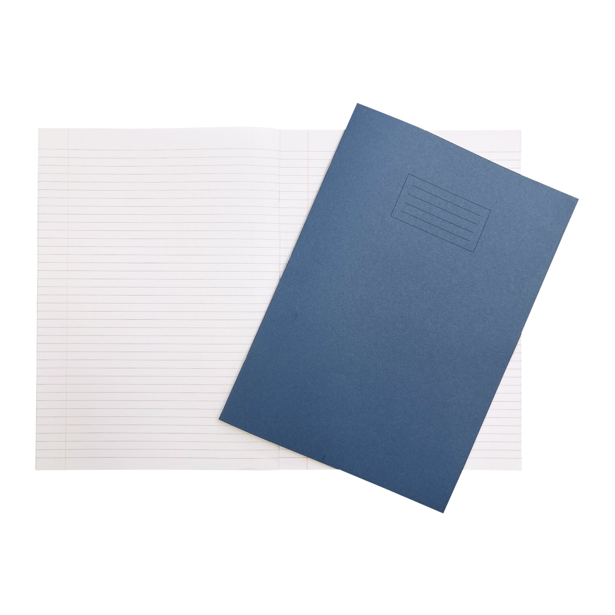 Janrax A4+ Dark Blue 48 Page Feint Ruled and Margin Exercise Book WF Paper with 225gsm Manilla Cover 240x340mm Workbook