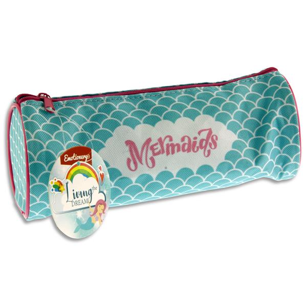 Dreamy Mermaid Design Round Pencil Case by Emotionery