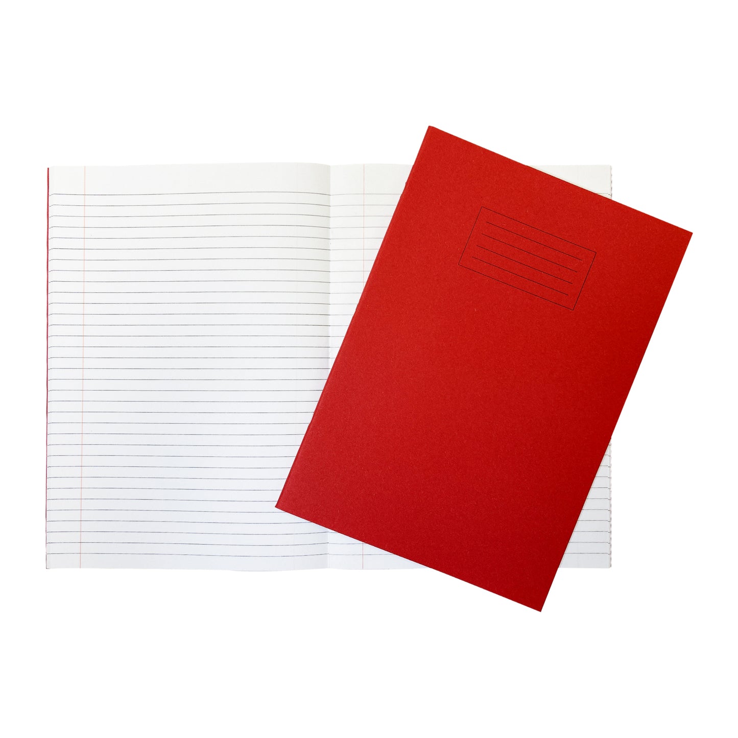 Janrax A4 Red 80 Page Feint Ruled with Margin Exercise Book WF Paper with 225gsm Manilla Cover