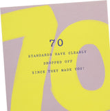 Funny Design 70th Birthday Card