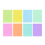 Pack of 8 A5 Plain Assorted Coloured Dyslexia Overlay Reading Sheets – PET Material, Rounded Corners