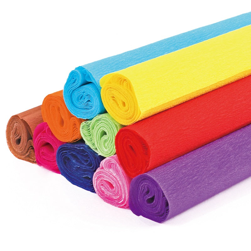 Pack of 10 Dark Blue Crepe Paper 50 x 200cm