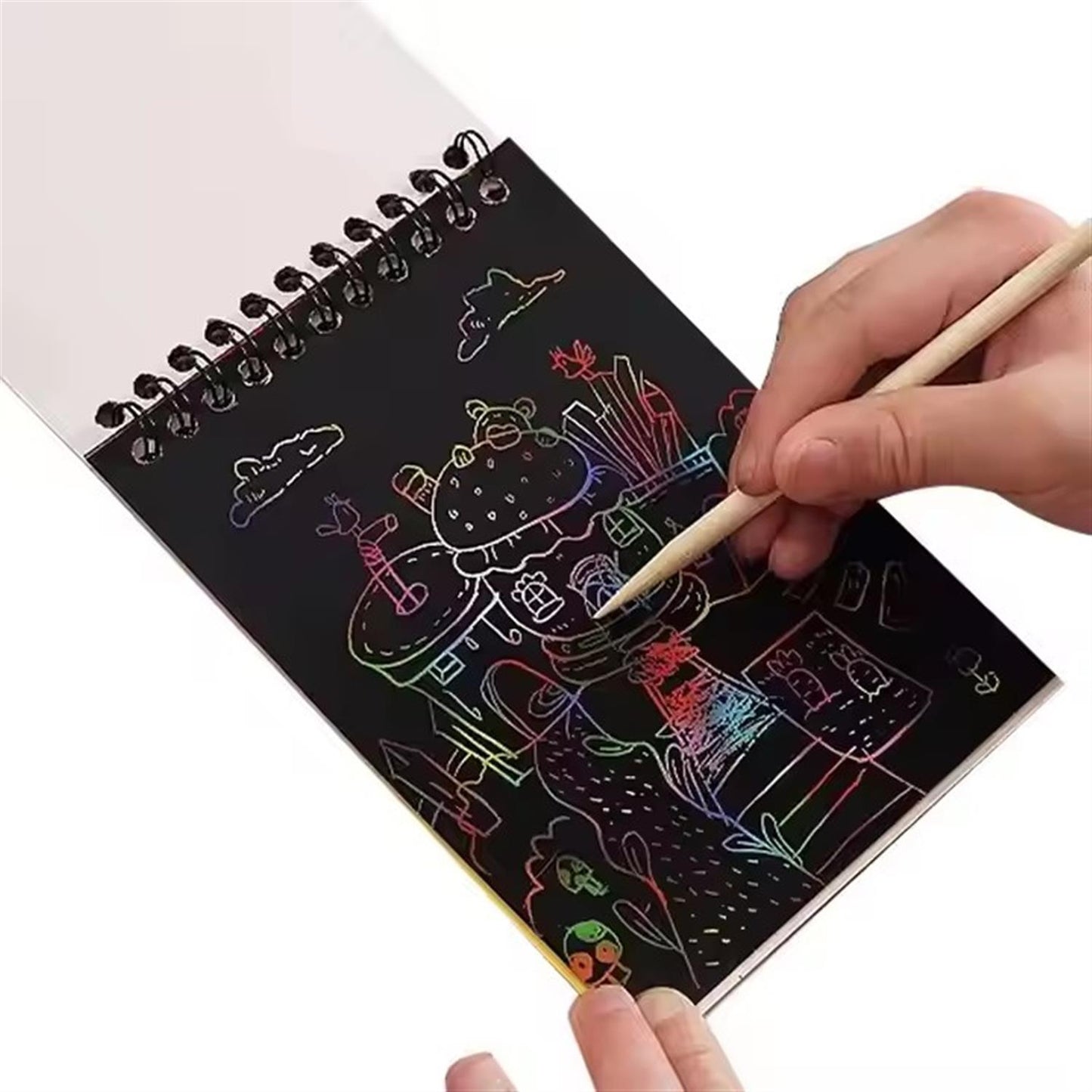 A6 10 Sheets DIY Scratch Painting Book For Kids