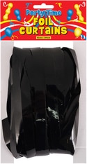 Curtain Door Foil Black 1.2cm Cut 92 x 244cm {DC}