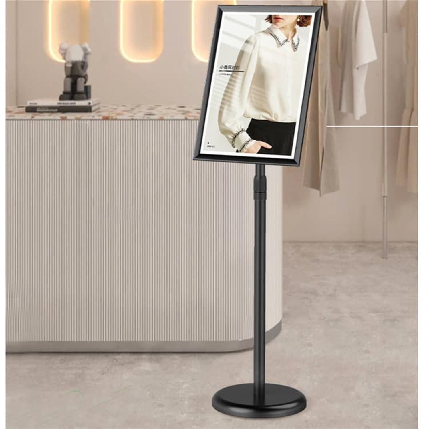 A3 Mobile Aluminum Alloy Poster Stand – Adjustable Height Display