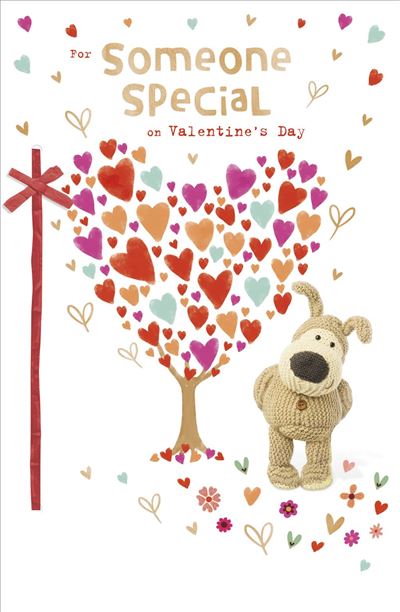 Boofle Standing Near Heart Tree Someone Special Valentine's Day Card 