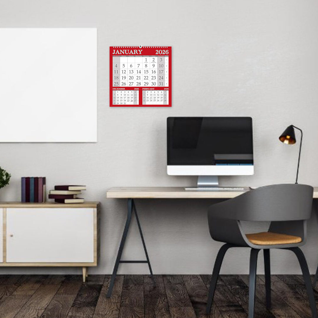 A3 Month To View Calendar 2026 – 297mm x 420mm