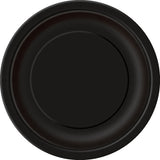 Pack of 16 Midnight Black Solid 9 inch Dinner Plates