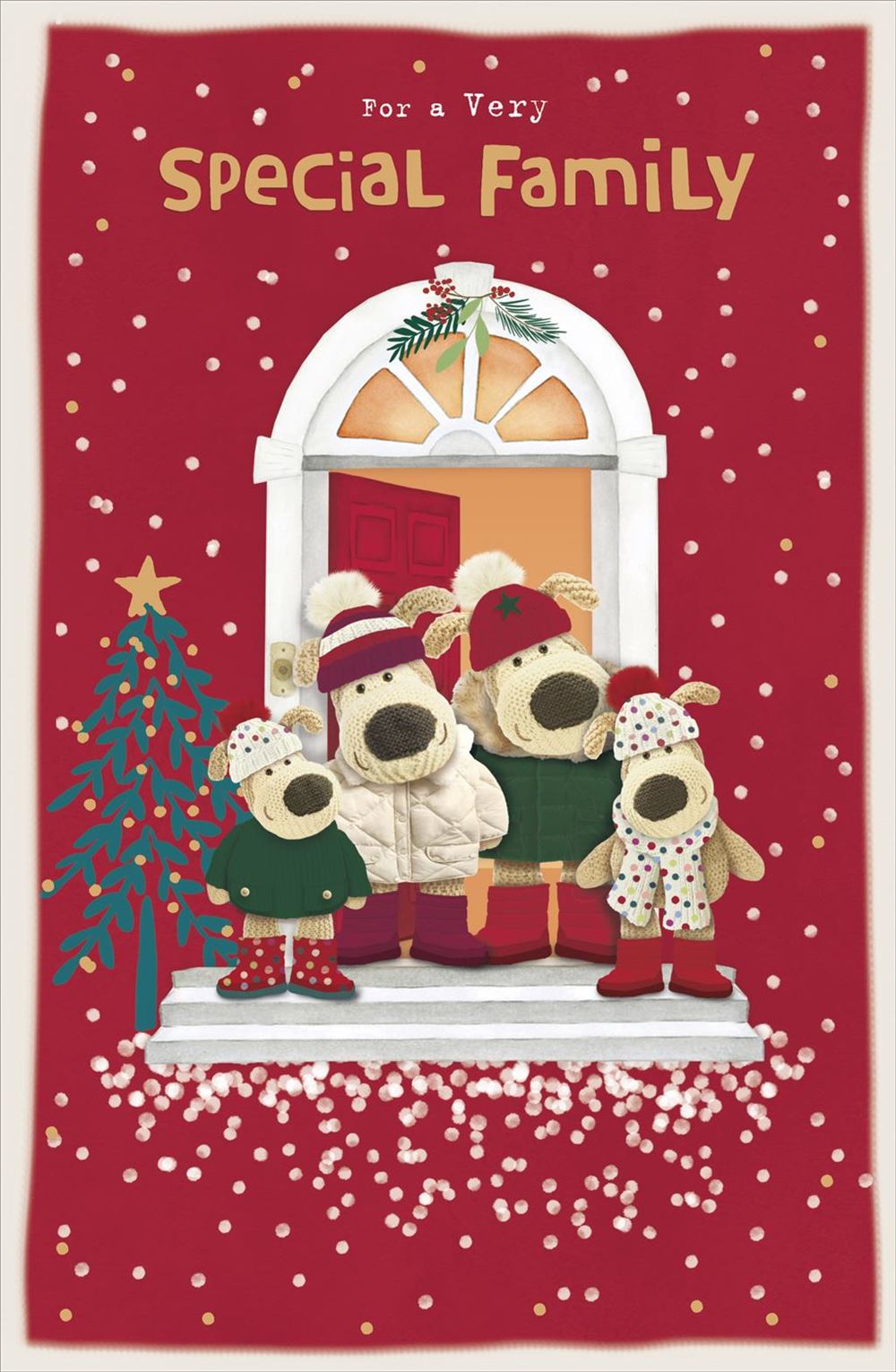Boofle Standing Outside Door Special Family Christmas Card