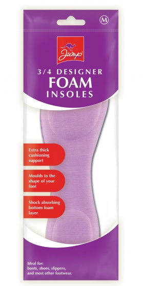 Jump 3/4 Designer Foam Plain Insole {DC}