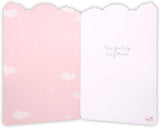 Girl with Pigtails On Unicorn Age 2 Birthday Card