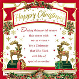 Pack of 10 Reindeer & Holiday Wishes Christmas Boxed Cards