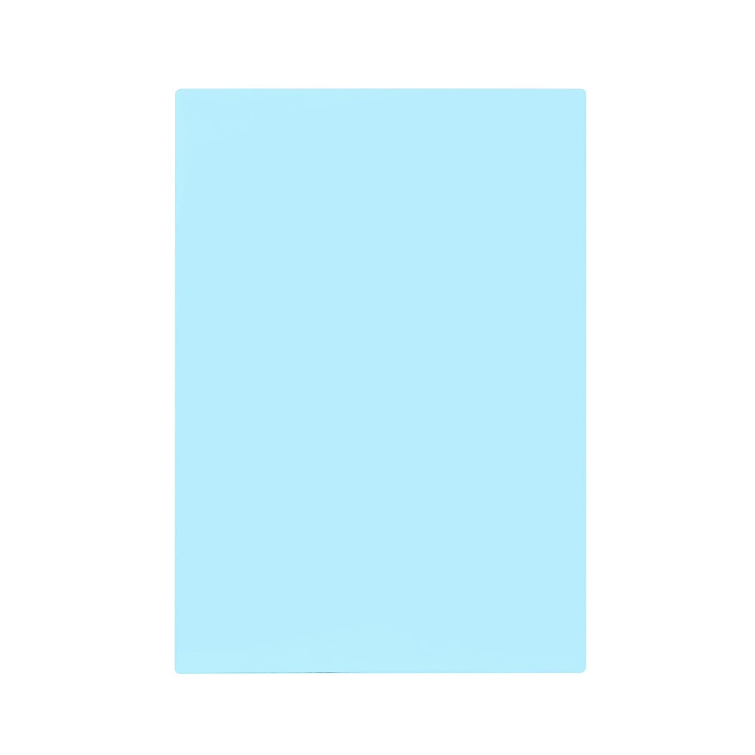 Pack of 8 A4 Plain Blue Dyslexia Overlay Reading Sheets – PET Material, Rounded Corners