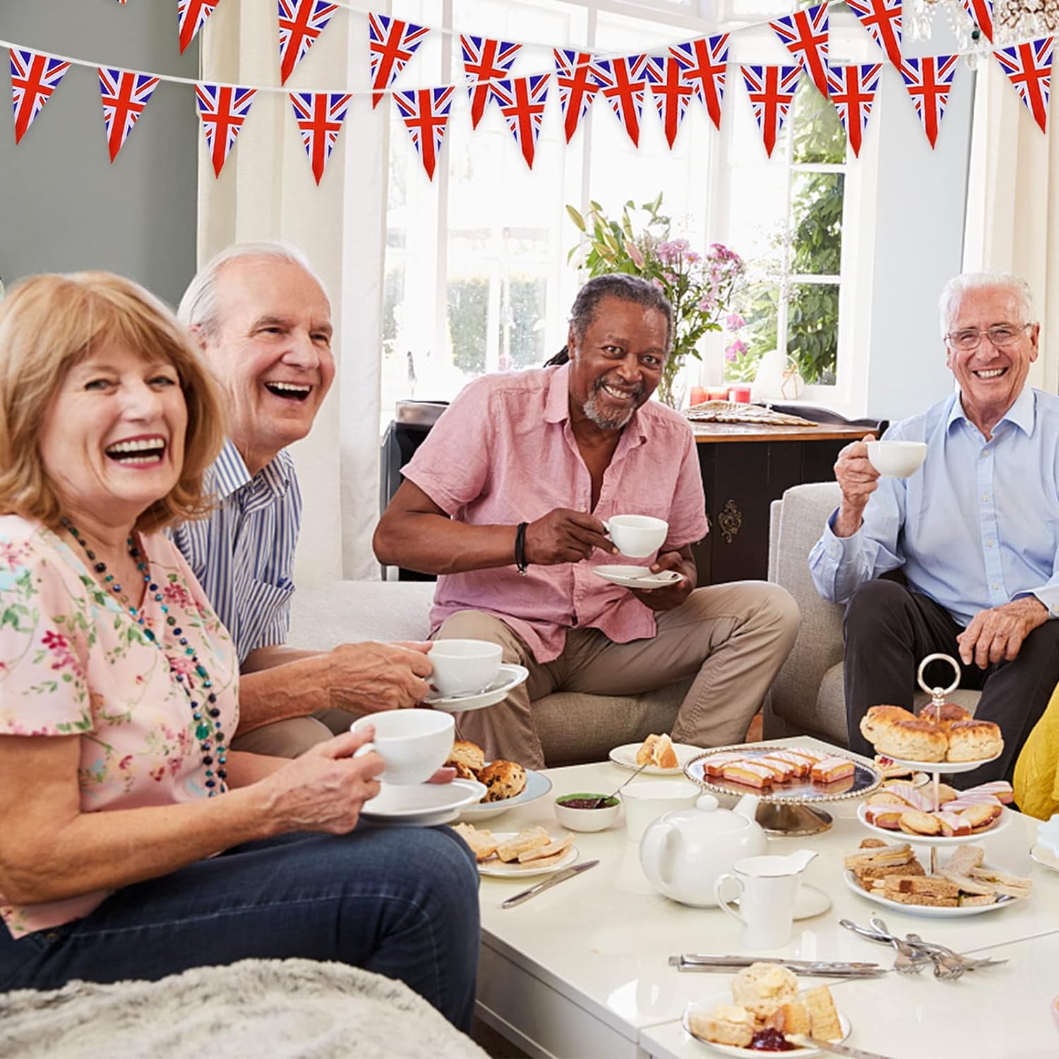 F63003 7m Union Jack Bunting Triangle Pennants