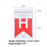 Red Happy Birthday Party Banner