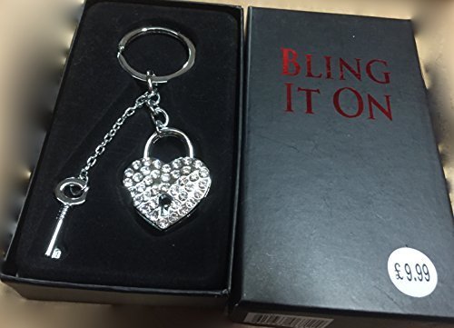 Crystals Key & Lock Keychain made with Crystals