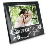 Black Glass Glamour Girl Photo Picture Frame 6x4 New