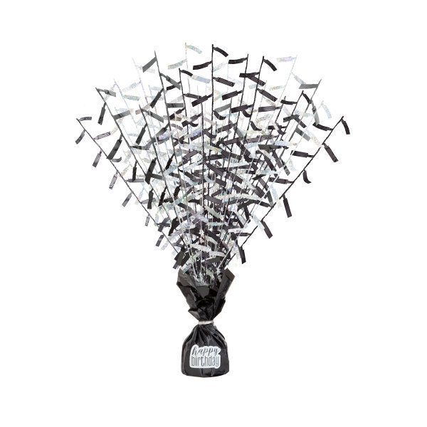 Birthday Glitz Black Balloon Weight Centerpiece {DC}