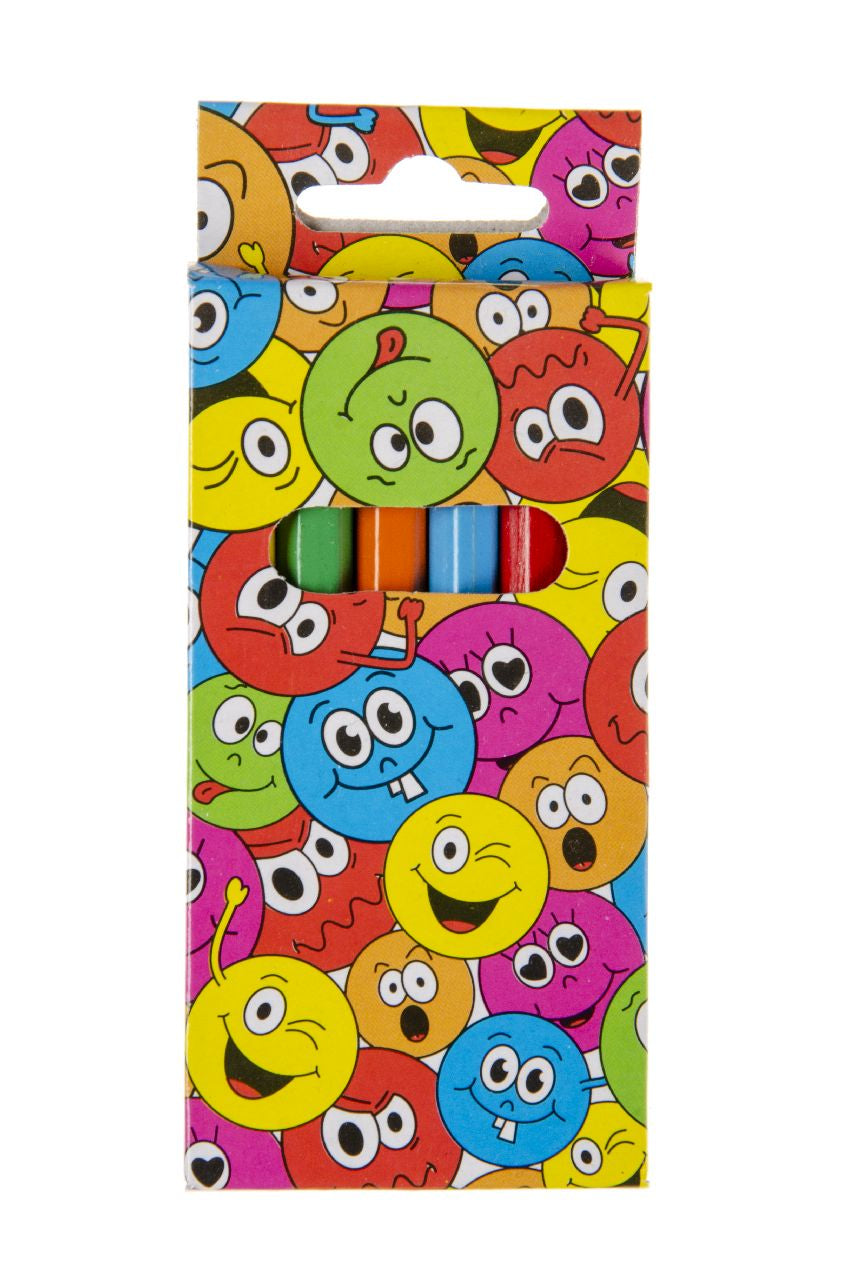 6 Pieces Emotion Face Colored Pencils 9cm