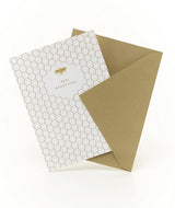 Bee Beautiful Butterfly Charm Blank Birthday Card 