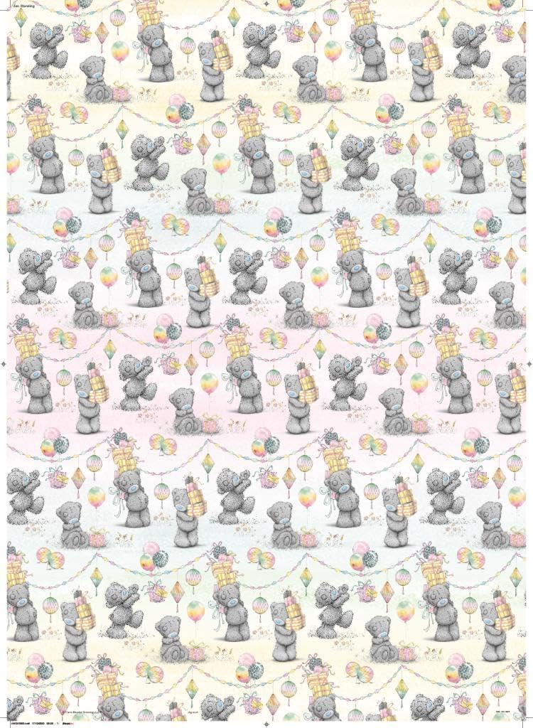 Me to You Birthday Gift Wrap 2 Paper and 2 Gift Tag