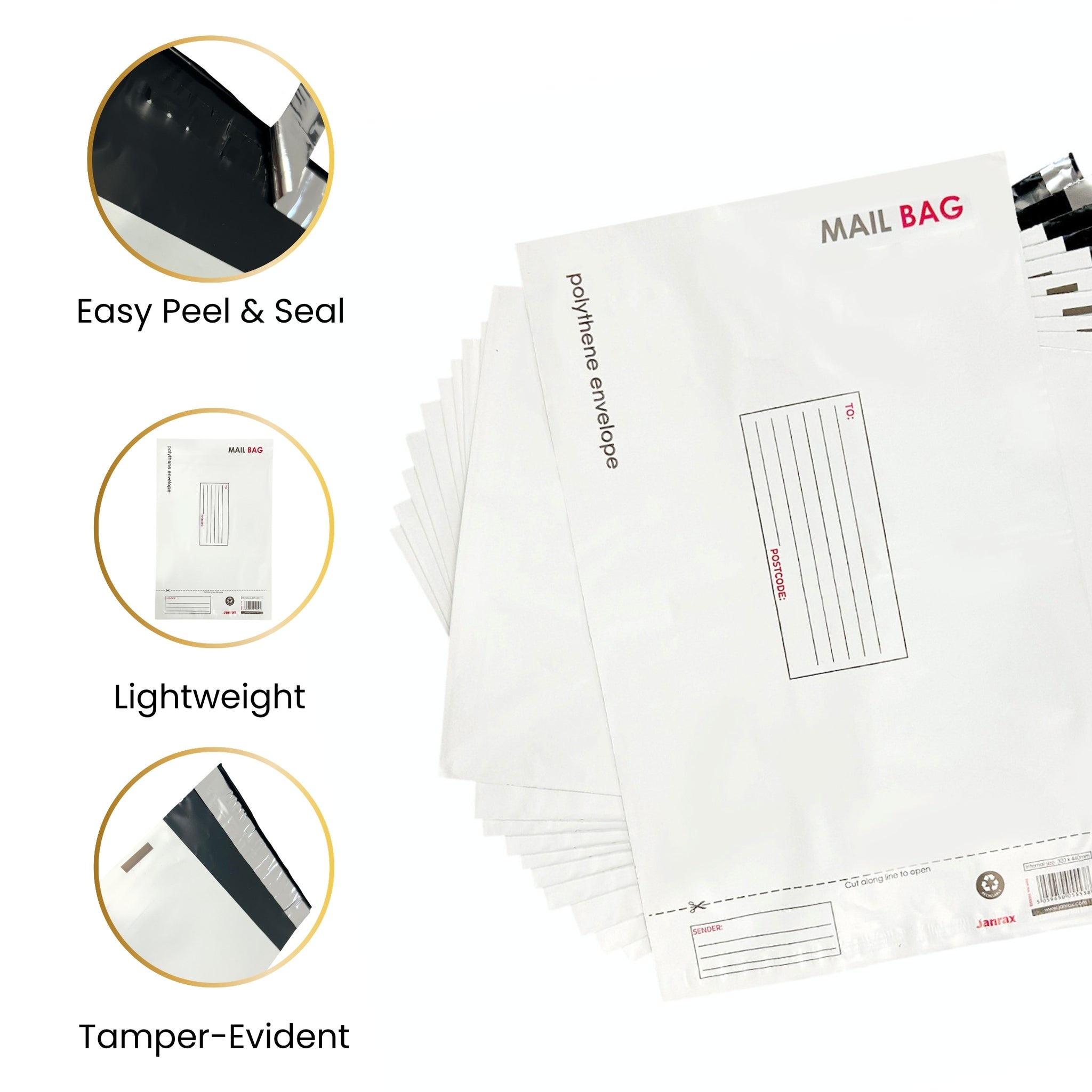 Pack of 10 Small Polythene Mailing Bags 16x23cm – Secure Peel & Seal Envelopes
