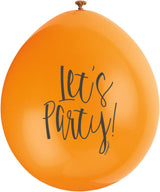 Pack of 10 Lets Party 9" Latex Balloons