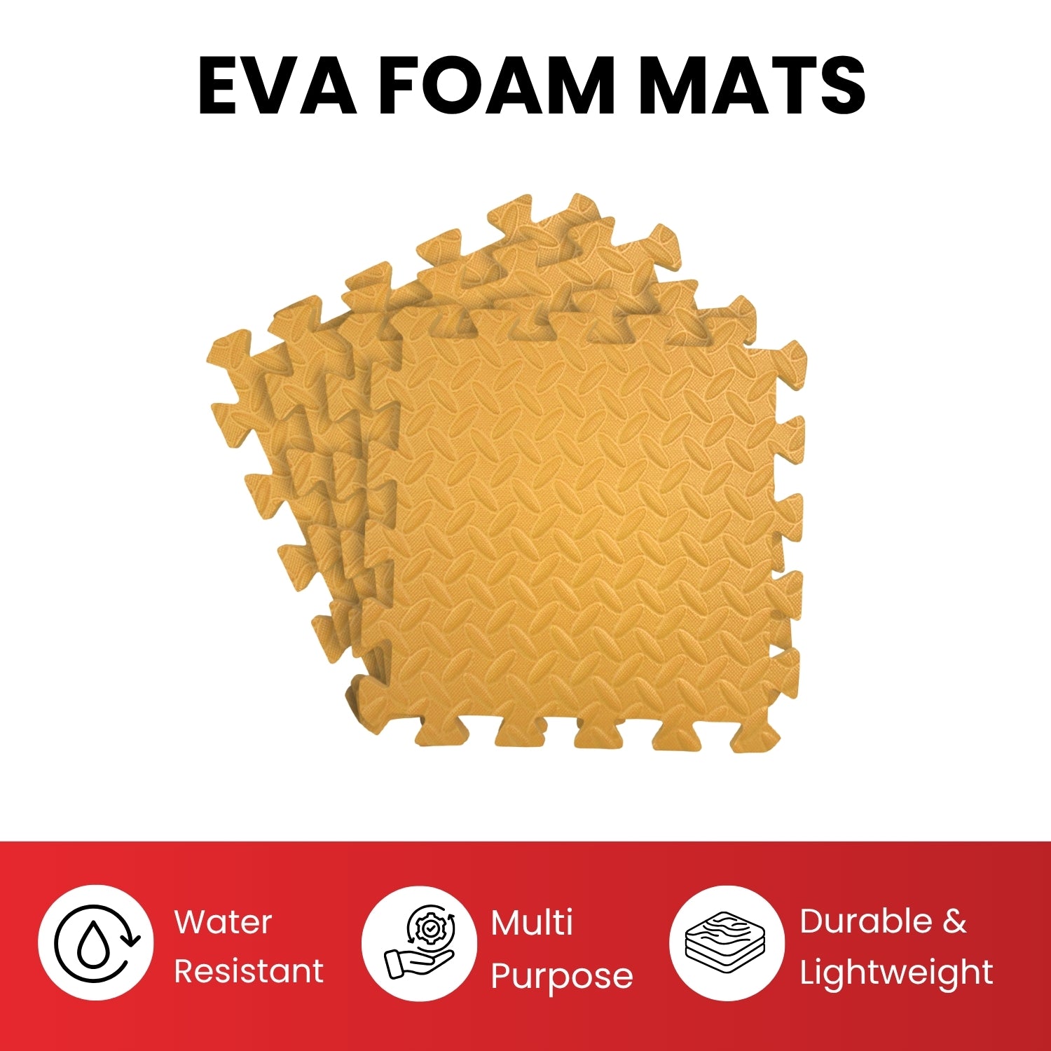 Pack of 4 30x30cm Grey Coloured 1cm Thick EVA Foam Mats