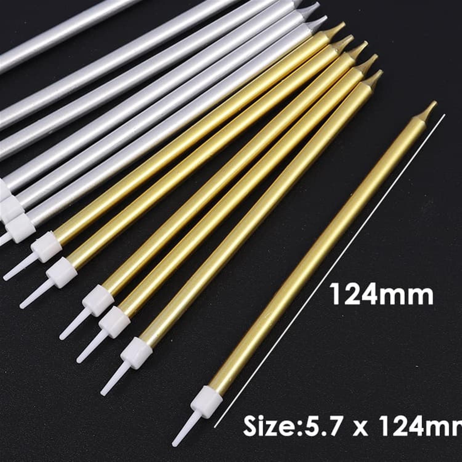 Pack of 6 Golden Smokeless Birthday Cake Candles