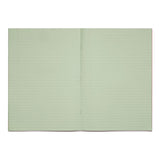 Rhino A4 48 Page Red with Green Tinted Paper 8mm Lined with Margin Exercise Book