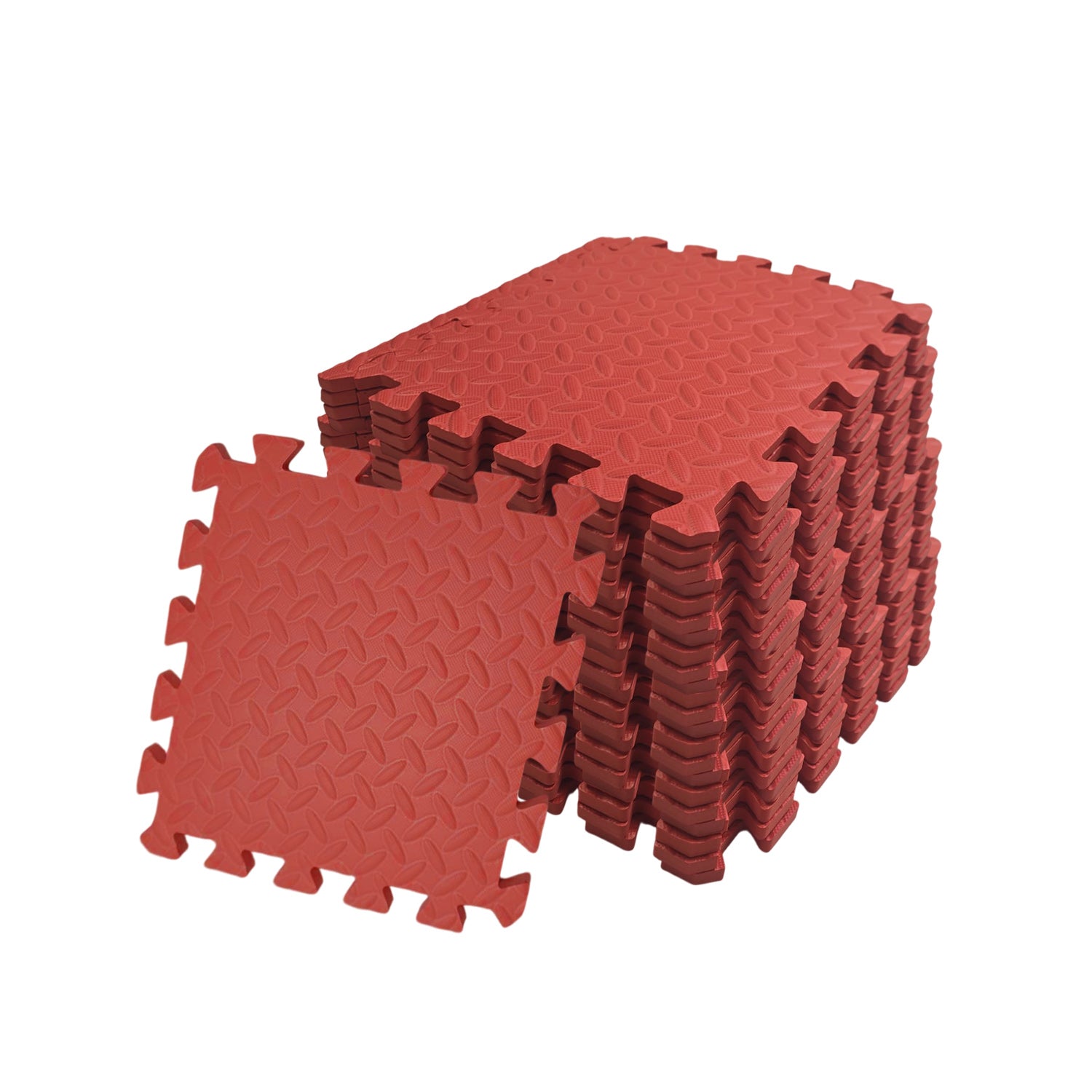 Pack of 4 30x30cm Red Coloured 1cm Thick EVA Foam Mats