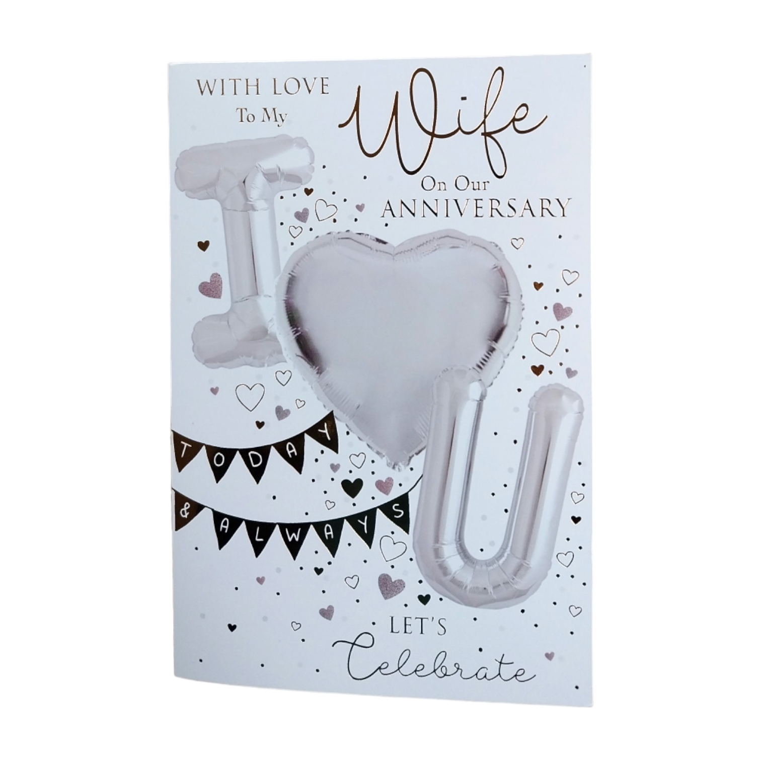 With Love to my Wife Happy Anniversary Balloon Boutique Greeting Card