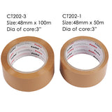 Pack of 6 48mm x 100m Brown Sticky Tape Rolls