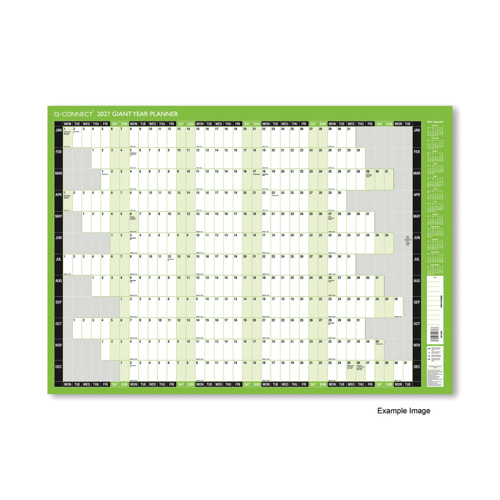 Janrax 2027 Giant Year Planner Unmounted - 1000 x 610mm