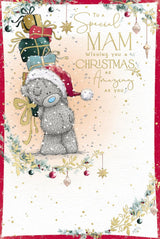 Bear With Stack Of Presents Special Mam Christmas Card