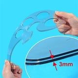 Pack of 3 Transparent Plastic French Curve Design Ruler Set